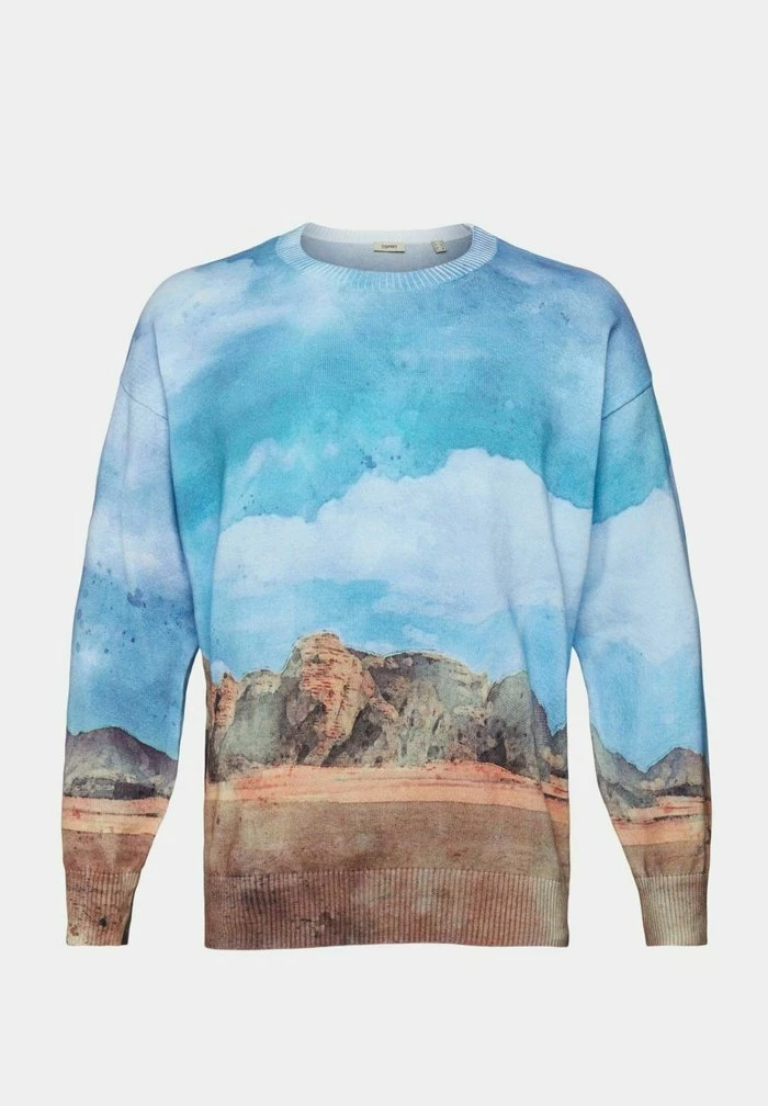 Esprit MIT DIGITALEM ALLOVER-LANDSCHAFTS PRINT - Jumper - Turquoise - Image 8
