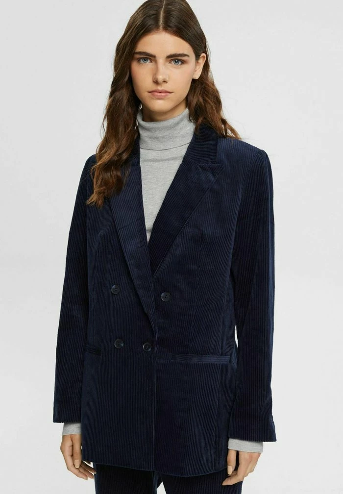 Esprit ZWEIREIHIGER IM MIX AND MATCH STIL - Short Coat - Navy