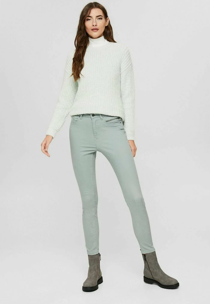 Esprit SKINNY - Trousers - Dusty Green