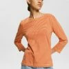 Esprit T LSLV SLUB STR - Long Sleeved Top - Peach