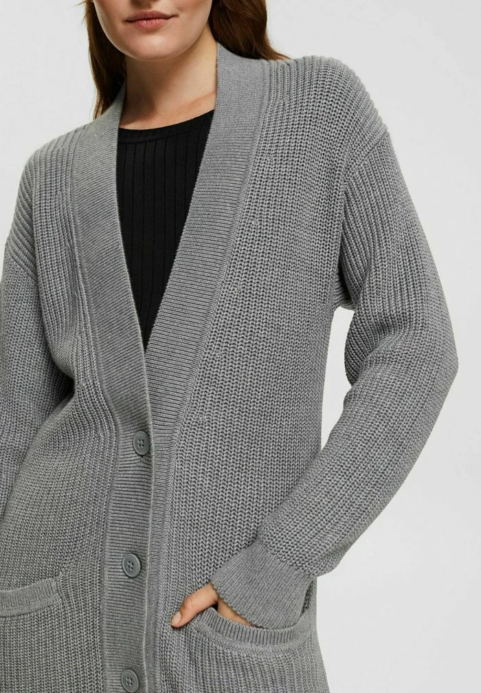 Esprit LANGER - Cardigan - Medium Grey - Image 4