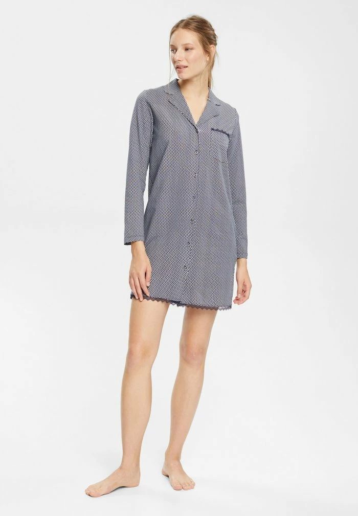 Esprit NIGHTSHIRT LONG SLEEVE - Nightie - Dark Blue
