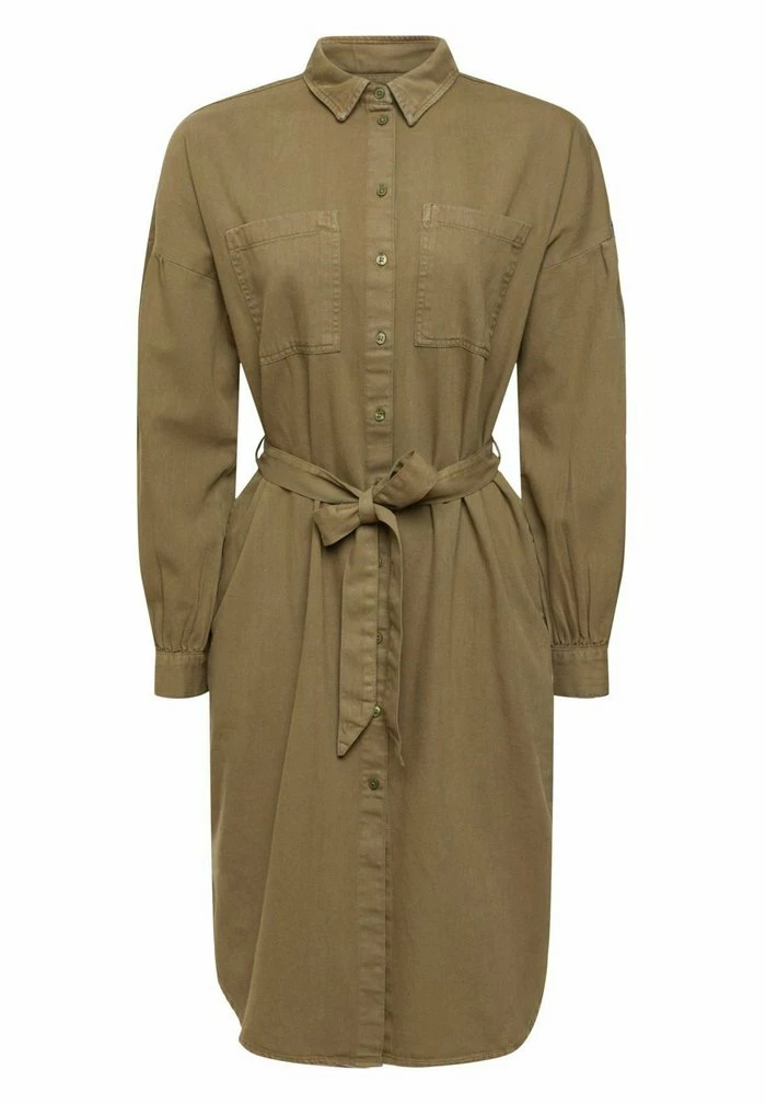 Esprit MIT GÜRTEL - Shirt Dress - Dark Khaki - Image 5