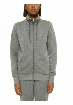Esprit Zip-up Sweatshirt - Medium Grey