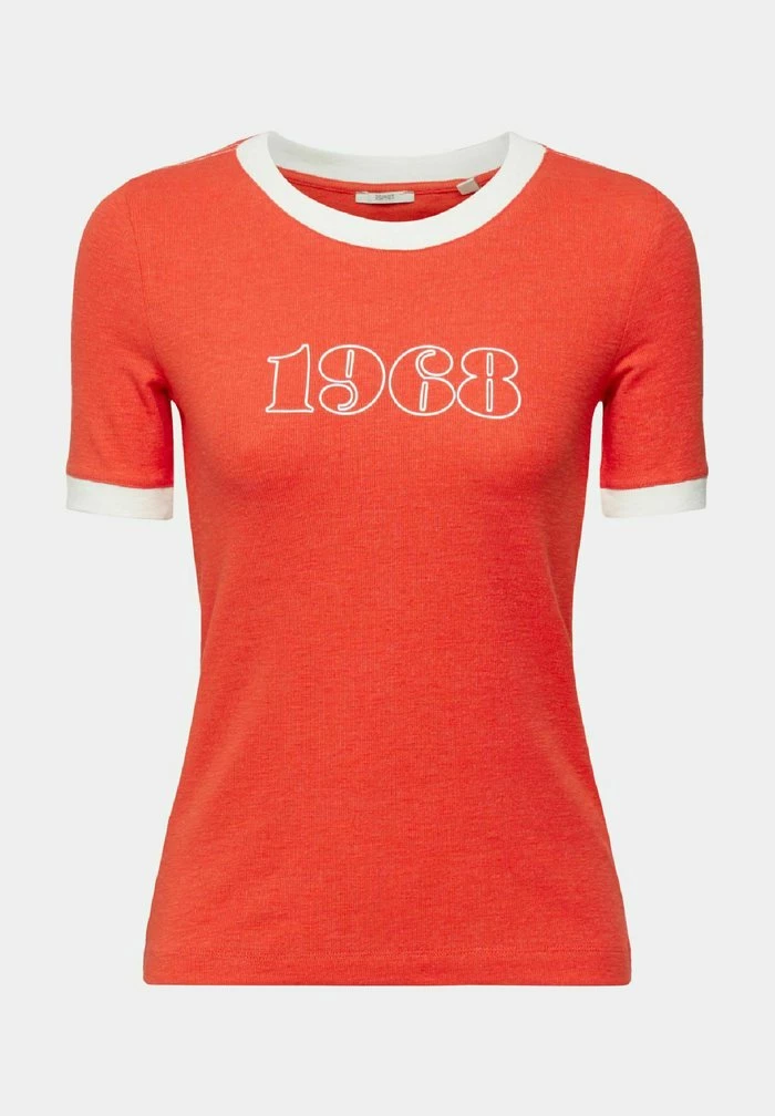 Esprit Print T-shirt - Orange Red - Image 11
