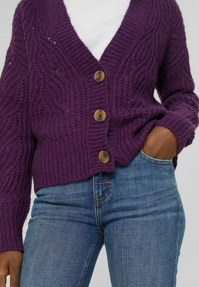 Esprit Cardigan - Plum Red - Image 4