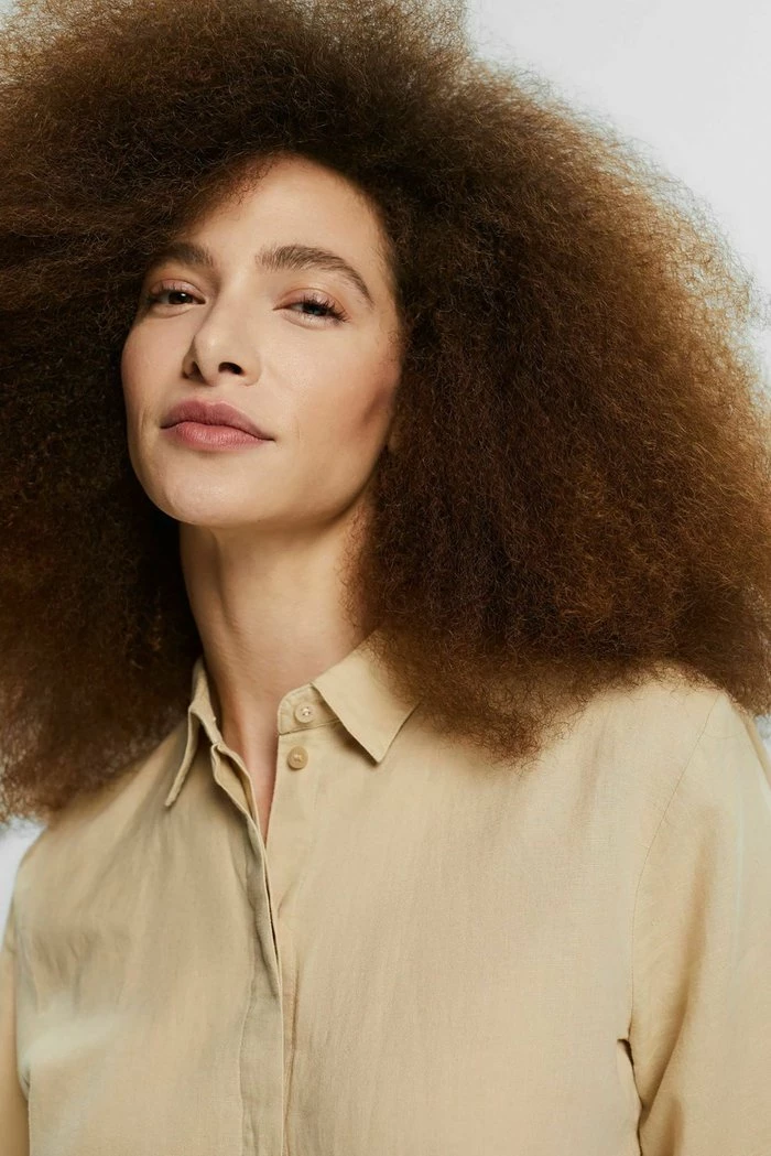 Esprit Button-down Blouse - Sand - Image 3