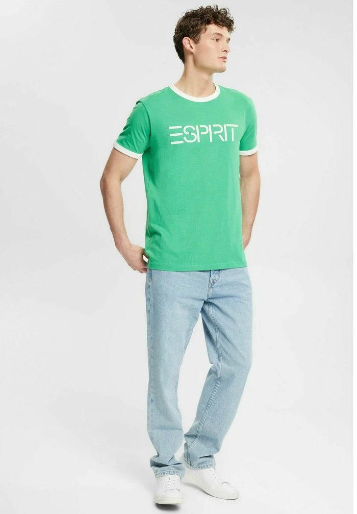 Esprit SLIM FIT - Print T-shirt - Green - Image 2