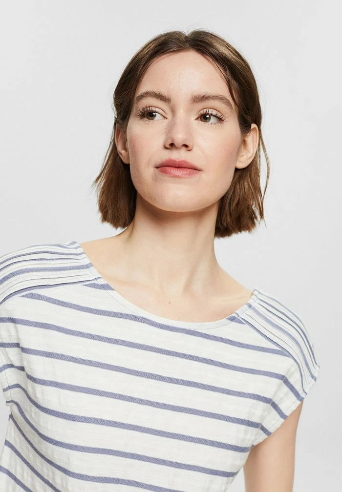 Esprit SUS BASIC P TEE - Print T-shirt - Light Blue Lavender