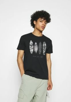Esprit FEATHER - Print T-shirt - Black