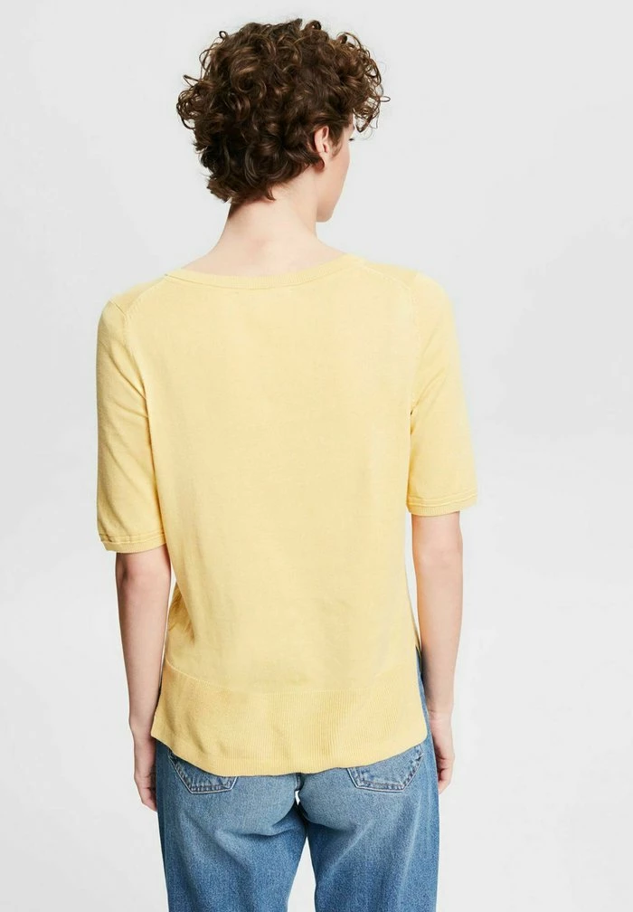 Esprit Basic T-shirt - Dusty Yellow - Image 3