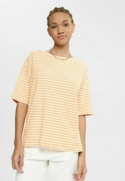 Esprit MIT STREIFENMUSTER - Print T-shirt - Peach