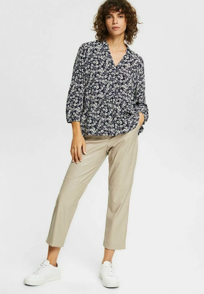 Esprit MIT RÜSCHENKANTE - Blouse - Navy