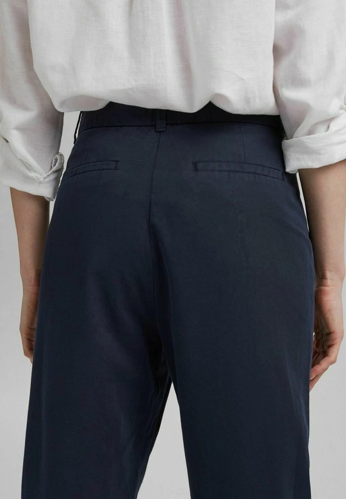Esprit WITH HIGH RISE WAIST - Chinos - Navy - Image 5