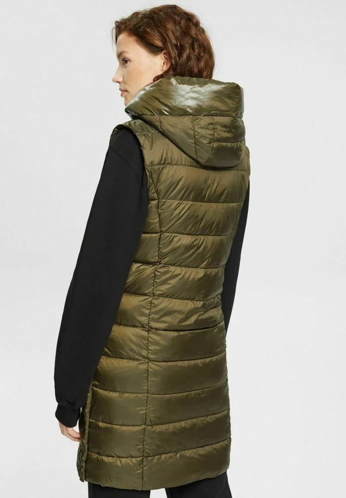 Esprit Waistcoat - Dark Khaki - Image 3