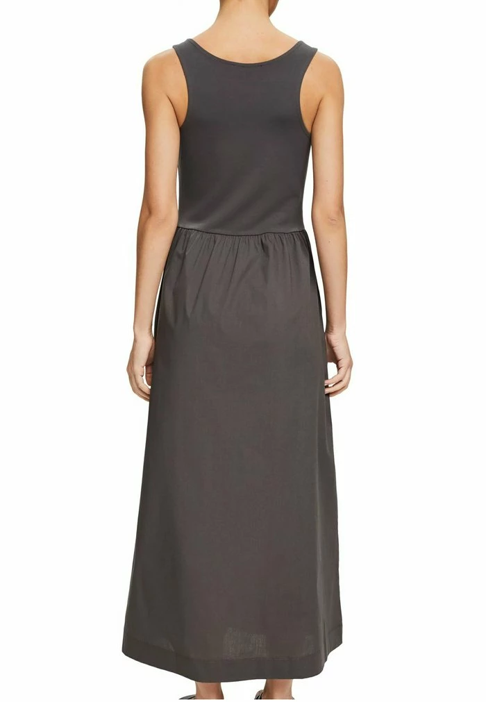 Esprit MATERIAL MIX IN LÄNGE - Maxi Dress - Anthracite - Image 6