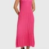 Esprit RECYCELT MIT PLISSEEFALTEN - Jumper Dress - Pink Fuchsia