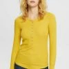 Esprit MIT HENLEY-AUSSCHNITT - Long Sleeved Top - Dusty Yellow