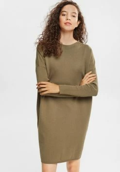 Esprit DRESS - Jumper Dress - Dark Khaki