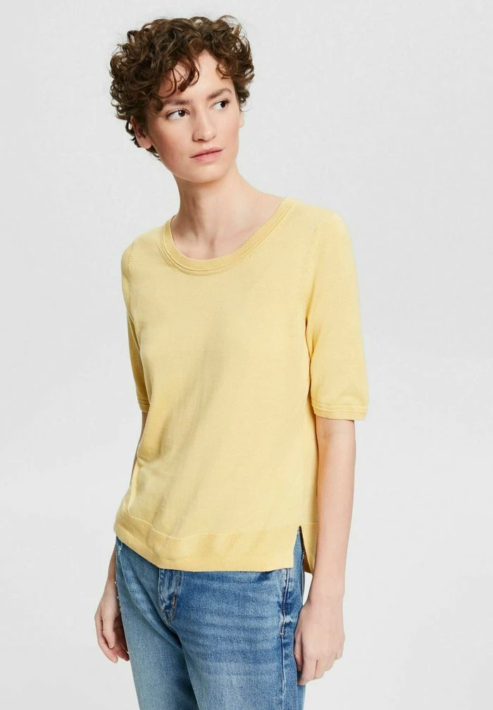 Esprit Basic T-shirt - Dusty Yellow