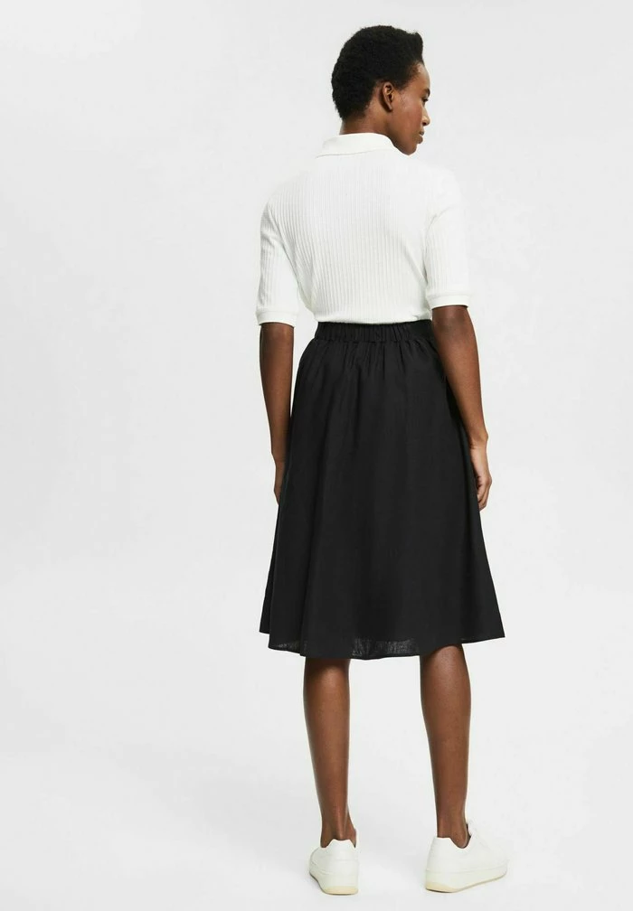 Esprit Pleated Skirt - Black - Image 3