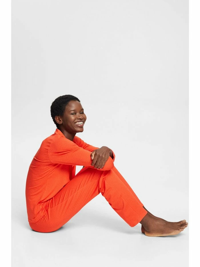Esprit LONG SLEEVE SET - Pyjama Set - Red Orange - Image 5