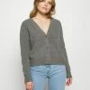 Esprit BUTTONED CARDIGAN - Cardigan - Gunmetal