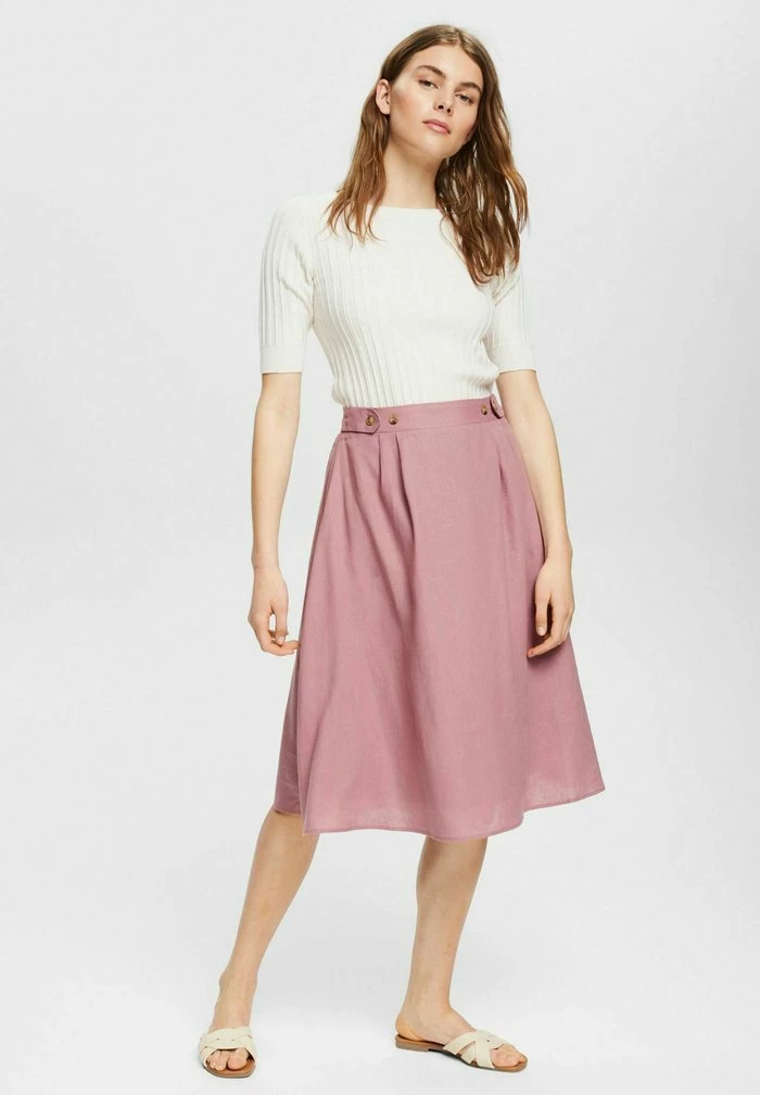 Esprit Pleated Skirt - Mauve - Image 2