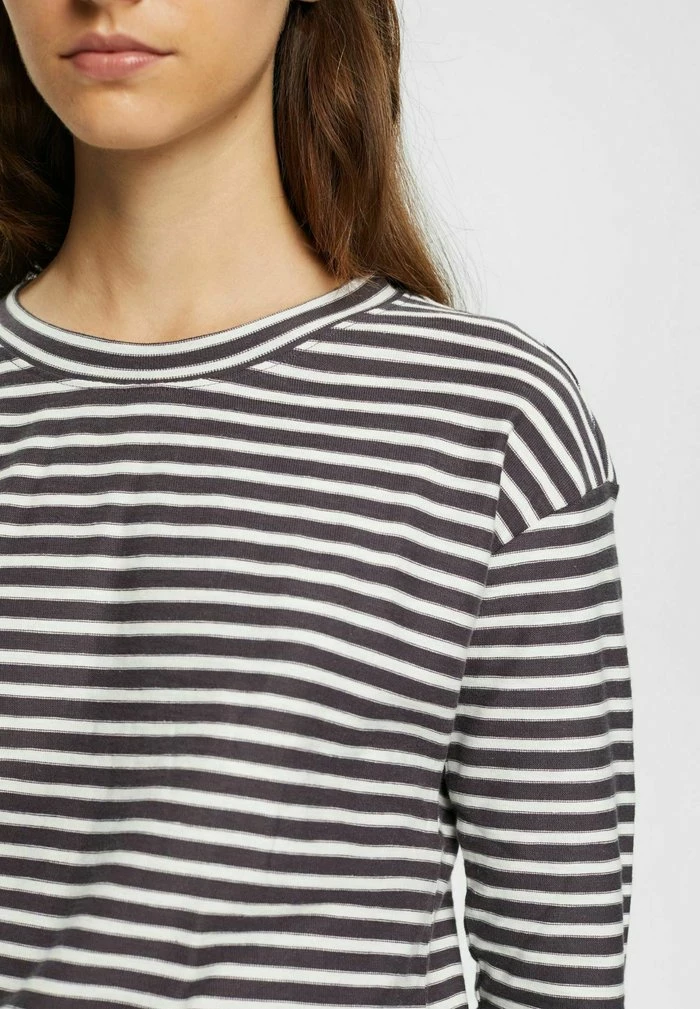 Esprit MIT STREIFEN - Long Sleeved Top - Anthracite - Image 4