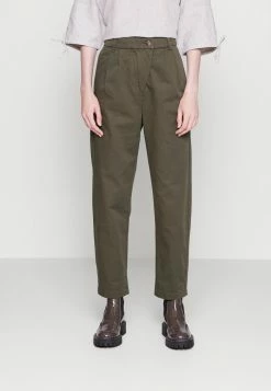 Esprit WITH HIGH RISE WAIST - Chinos - Dark Khaki