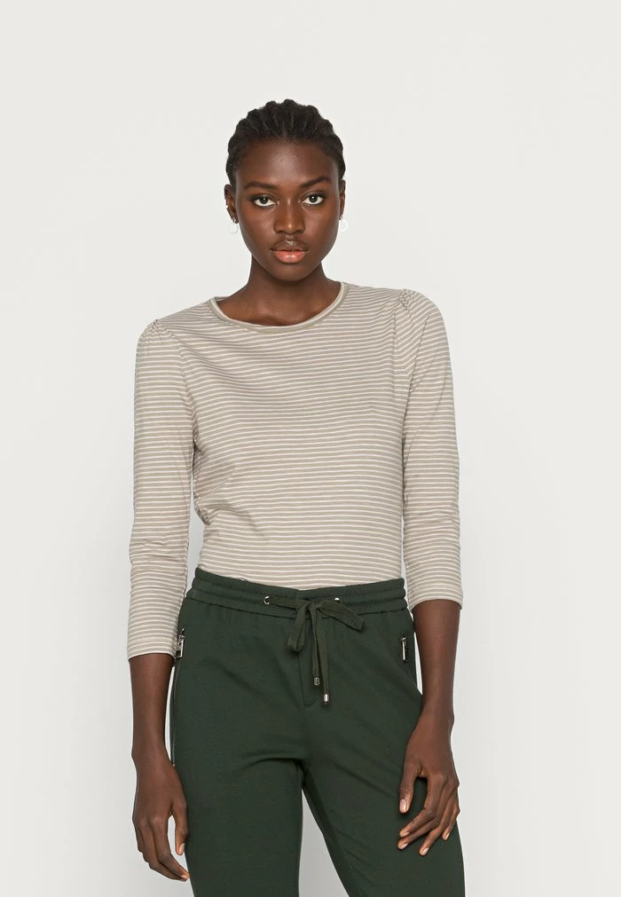 Esprit T LSLV SLUB STR - Long Sleeved Top - Pale Khaki