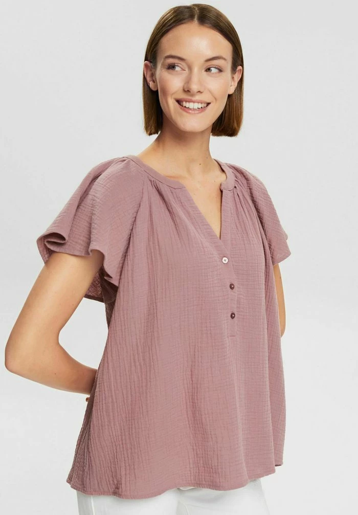 Esprit MIT CRINKLE-EFFEKT - Blouse - Mauve