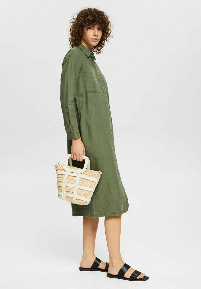 Esprit Shirt Dress - Green - Image 2