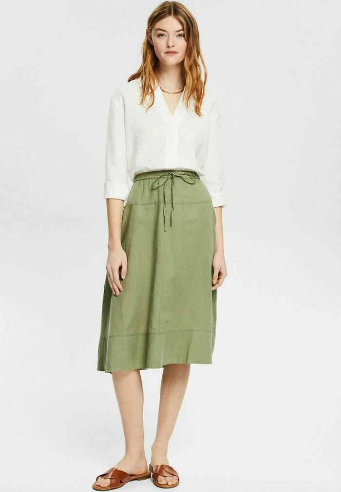 Esprit LI CO - A-line Skirt - Light Khaki - Image 2