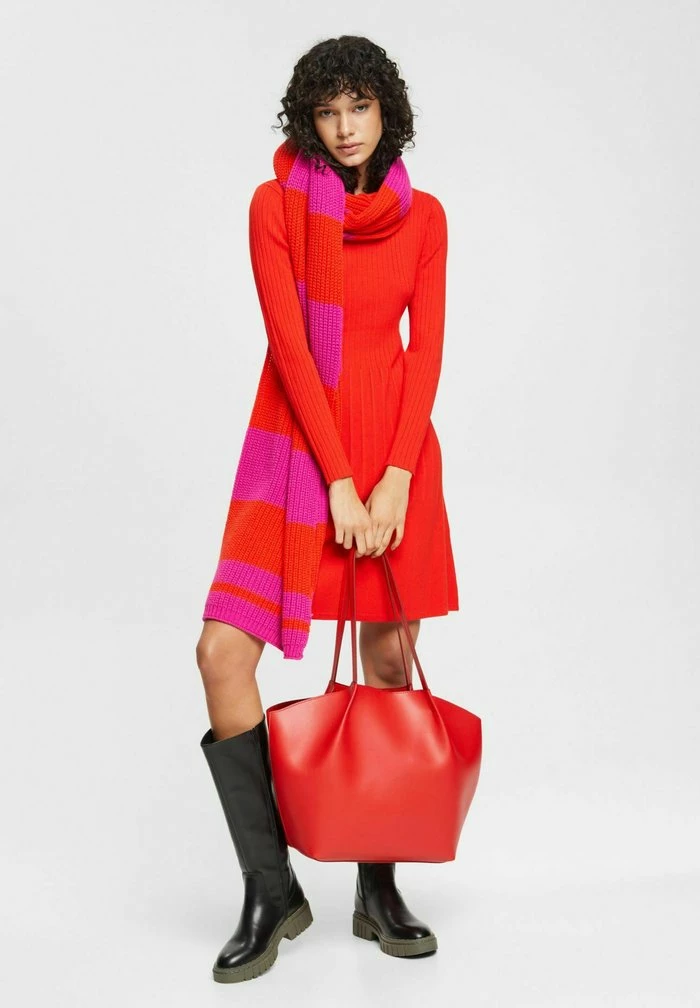 Esprit Jumper Dress - Red - Image 5