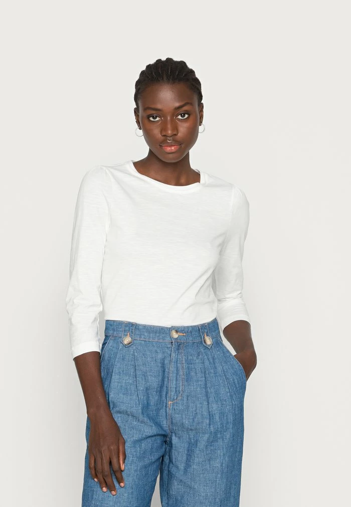 Esprit T LSLV SLUB SL - Long Sleeved Top - Off White