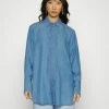 Esprit BLOUSE - Button-down Blouse - Blue Medium Wash
