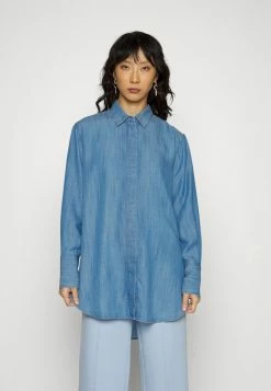 Esprit BLOUSE - Button-down Blouse - Blue Medium Wash