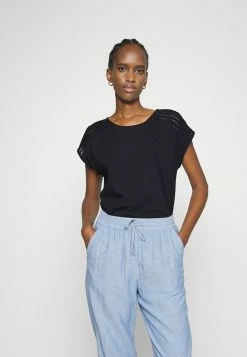 Esprit SUS SLUB - Print T-shirt - Black