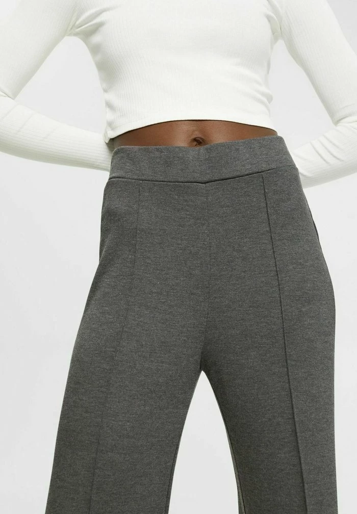 Esprit CROPPED MIT WEITEM BEIN - Trousers - Gunmetal - Image 4
