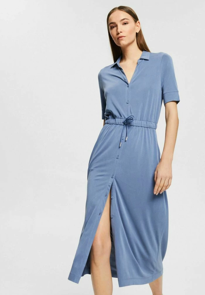 Esprit MIT KORDELZUG - Shirt Dress - Blue Lavender