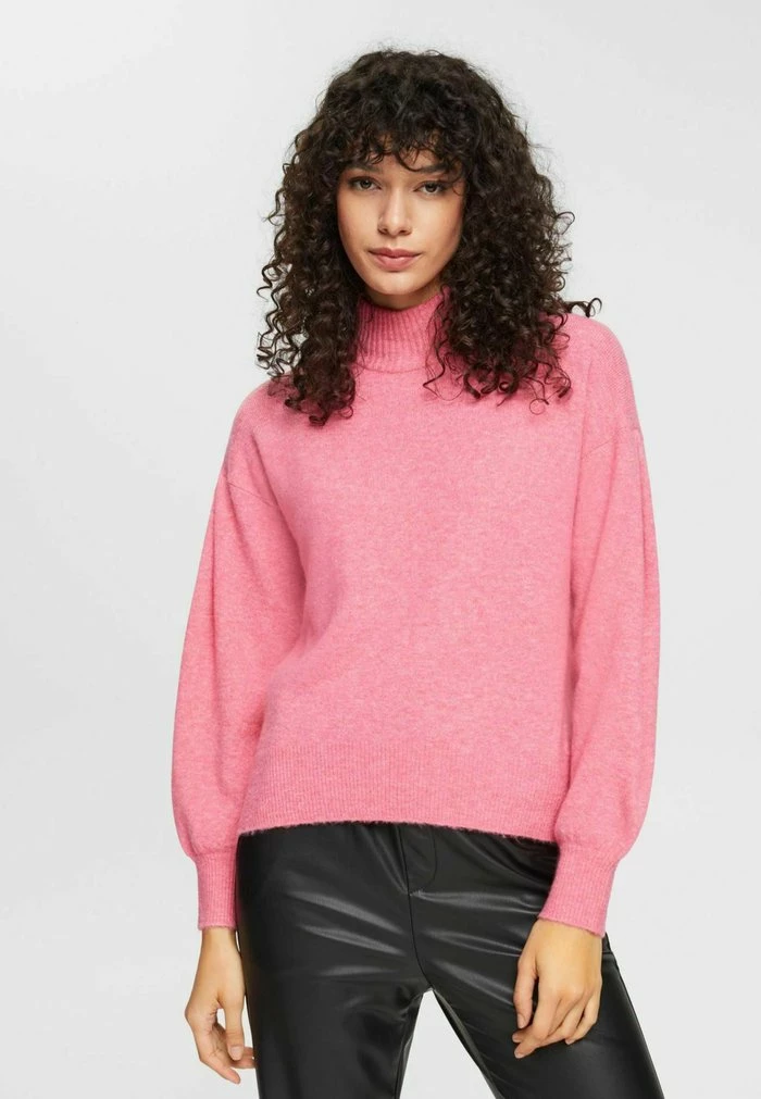 Esprit MIT STEHKRAGEN - Jumper - Pink
