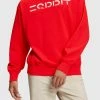 Esprit MIT BEFLOCKTEM LOGO-AUFNÄHER - Sweatshirt - Red