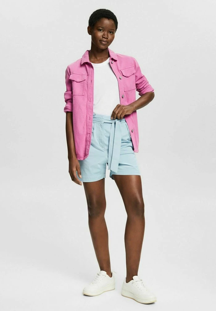 Esprit MIT BINDEGÜRTEL - Shorts - Grey Blue - Image 4