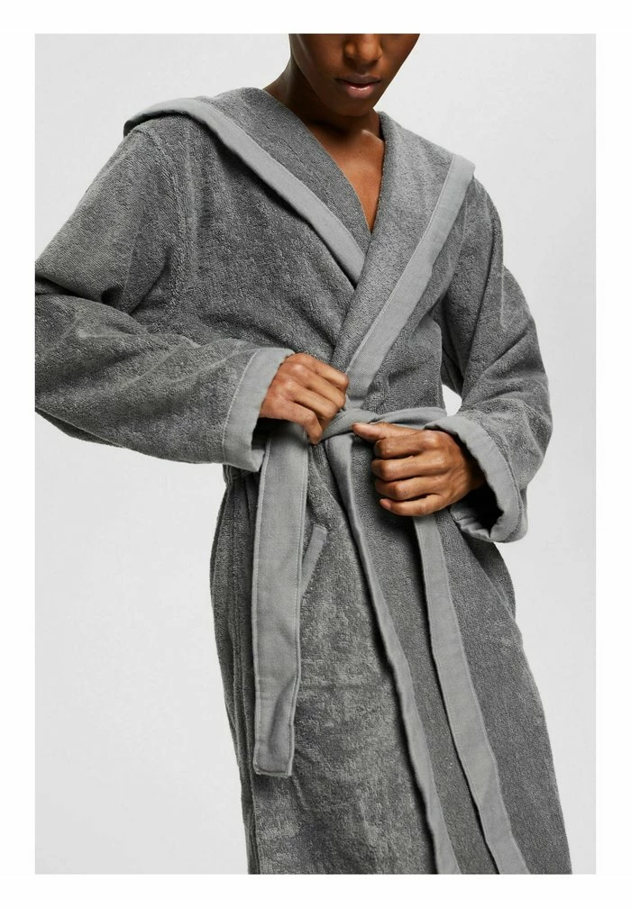 Esprit MIT FIXIERTEM BINDEGÜRTEL - Dressing Gown - Anthracite - Image 4