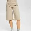 Esprit MIT STRETCH - Denim Shorts - Light Taupe