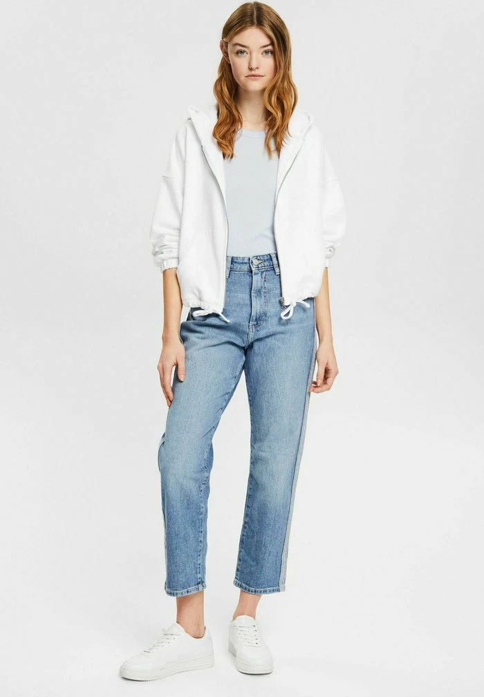 Esprit Zip-up Sweatshirt - White - Image 2