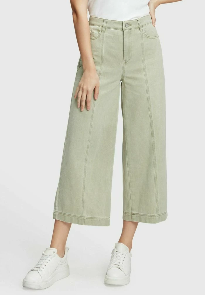 Esprit MIT HOHEM BUND - Trousers - Pale Khaki