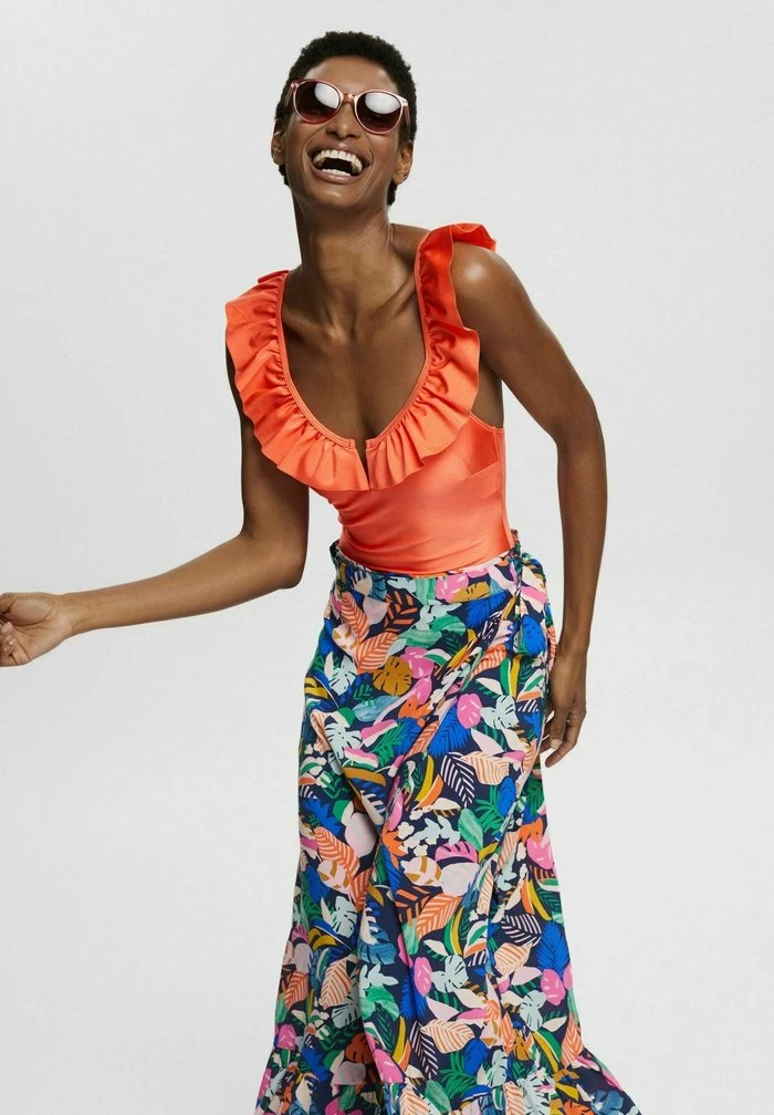 Esprit Wrap Skirt - Multi Coloured - Image 4