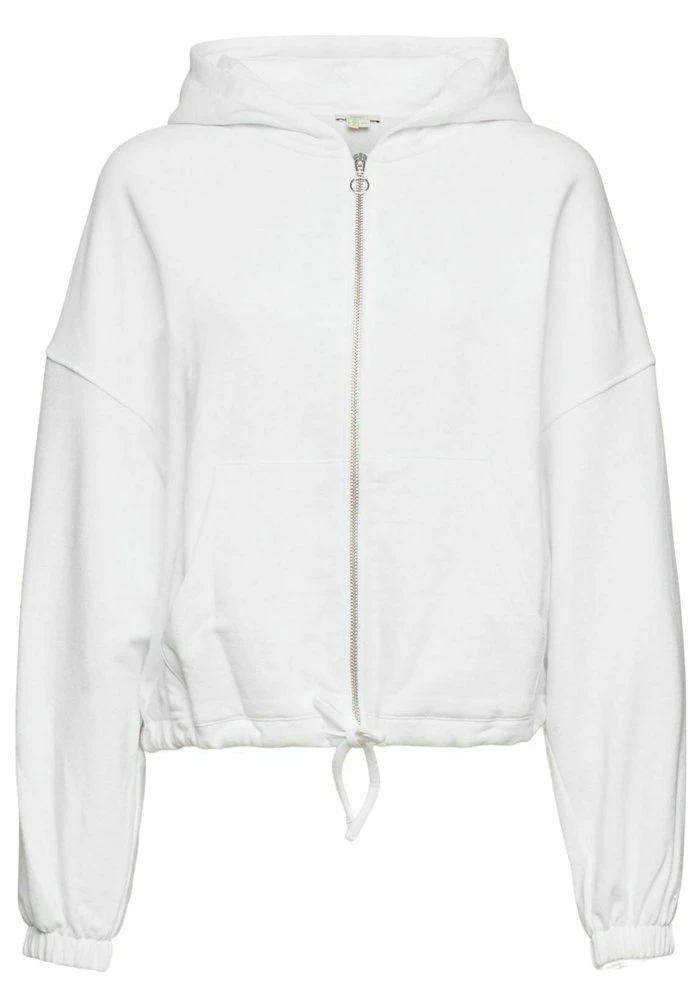 Esprit Zip-up Sweatshirt - White - Image 6